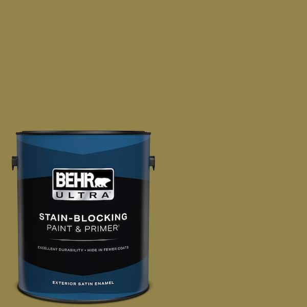 BEHR ULTRA 1 gal. #PPU9-02 Lucky Bamboo Satin Enamel Exterior Paint & Primer