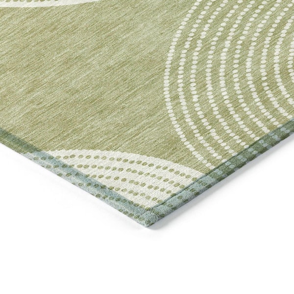 Chantille Machine Washable Indoor/Outdoor Abstract ACN2275 Aloe 5 ft. x 7 ft. 6 in. Area Rug