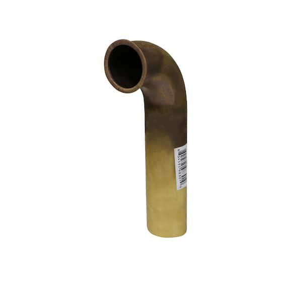 PLUMBFLEX 1-1/2 in. x 12 in. Brass Direct Connect Waste Bend for Tubular Drain Applications, 17GA