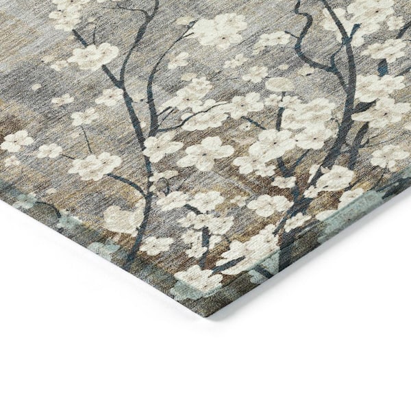 Chantille Machine Washable Indoor/Outdoor Abstract ACN2248 Gray 2 ft. 3 in. x 7 ft. 6 in. Runner Rug