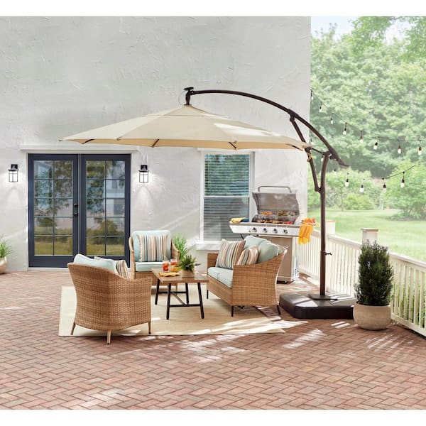 StyleWell Park Pointe 4-Piece Wicker Patio Conversation Set