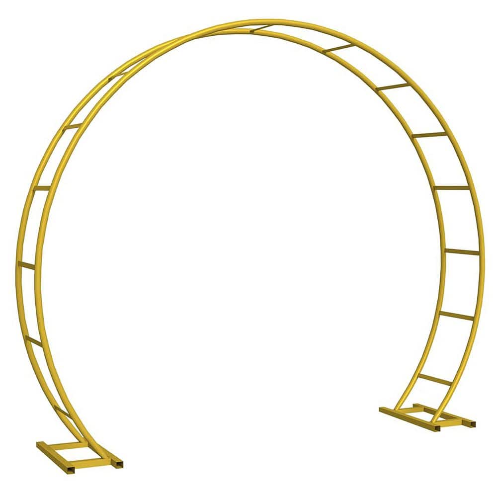 88.8 in. x 102 in. Extra Large Metal Garden Arbor, Wedding Arch Frame, Ball