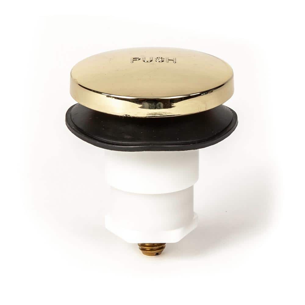 Polished Brass Toe Touch Bathtub Drain Stopper with Hair Catchers