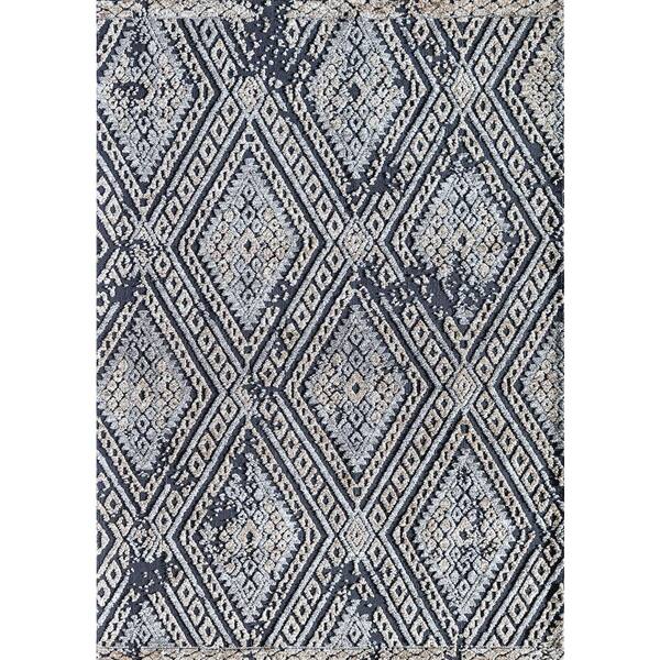Gianna Charcoal Diamond 5'0"x7'0" Bohemian Area Rug