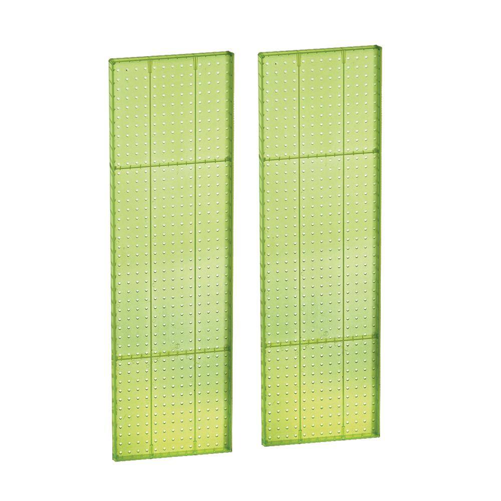 44 in. H x 13.5 in. W Styrene Pegboard in Green (2-Pieces per Box)