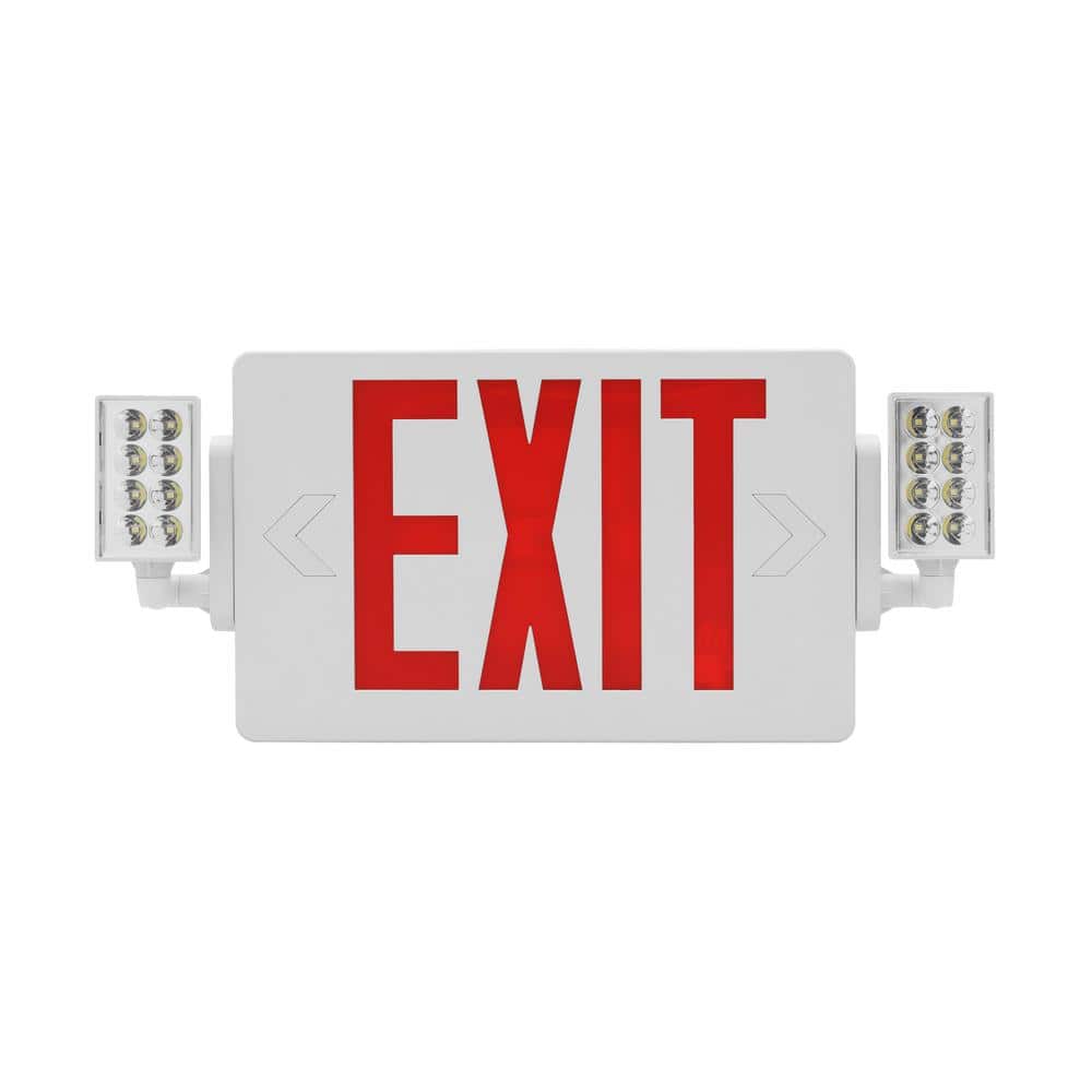 ECL2 Series Slim LED Emergency Exit Sign Combo, Red Lettering price history on PriceWatchPro