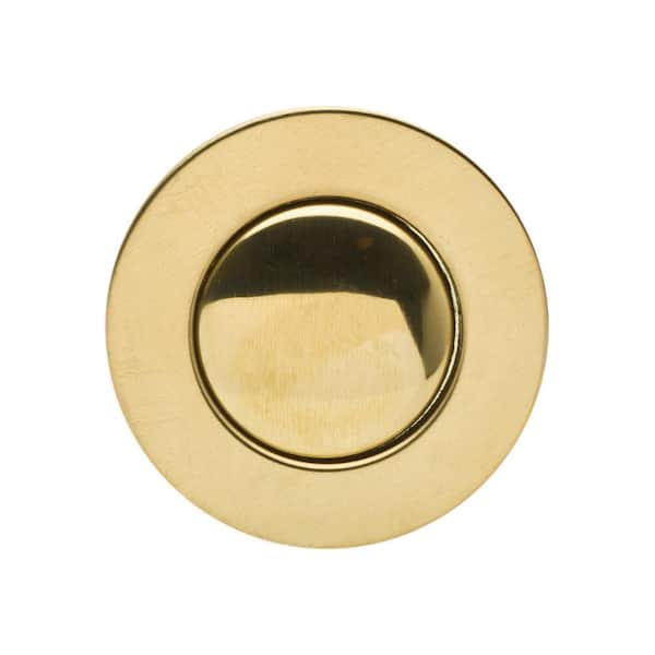 PF WaterWorks Bathroom Pop-Up Drain with Ball Rod, Chrome ABS Body w/o Overflow, 1.6-2" Sink Hole, Polished Brass