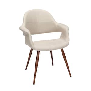 161 Collection Mid Century Modern 2 Pack Fabric Accent Chair with Arms, Dining Chairs, in Beige