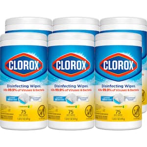 75-Count Crisp Lemon Scent Bleach Free Disinfecting Cleaning Wipes (6-Pack)