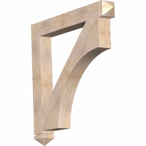 Ekena Millwork 5.5 in. x 48 in. x 48 in. Douglas Fir Westlake Arts and Crafts Smooth Bracket