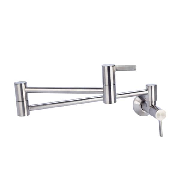 Fontaine by Italia Modern Pot Filler Kitchen Faucet in Brushed Nickel