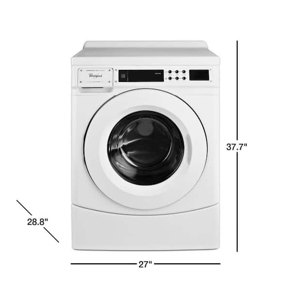 Whirlpool 3 1 Cu Ft High Efficiency White Front Load Commercial Washing Machine Chw9160gw The Home Depot