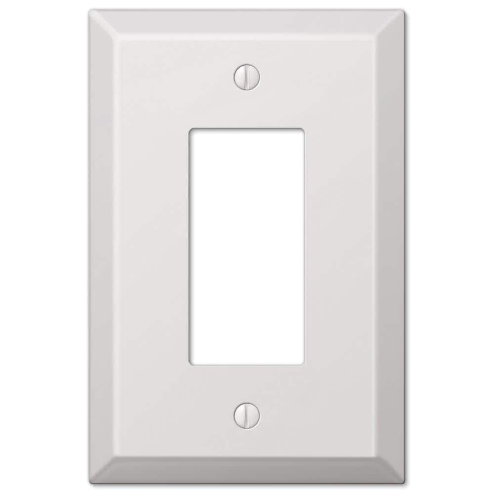 Oversized White Steel Single Rocker Wall Plate