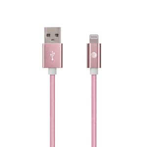 4 ft. Charge and Sync Lightning Cable in Rose (2-Pack)