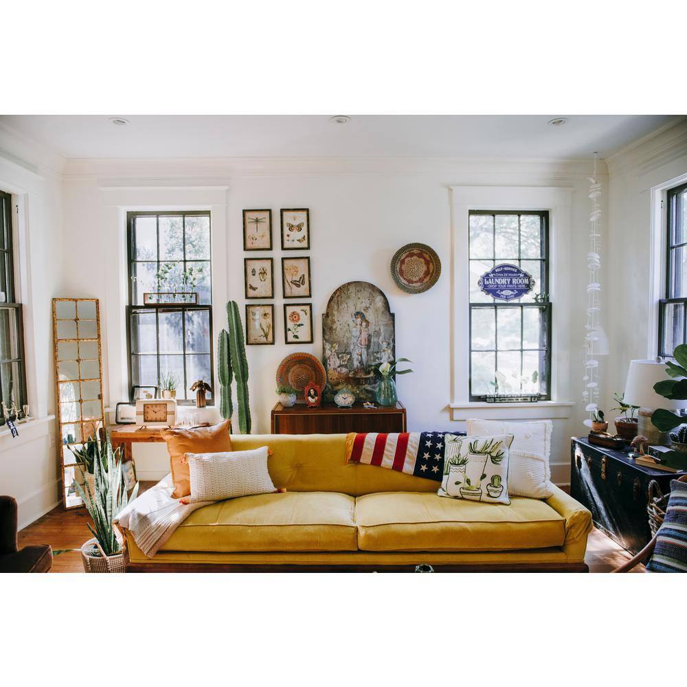65" Gold Rectangular Metal Framed Wall Mirror