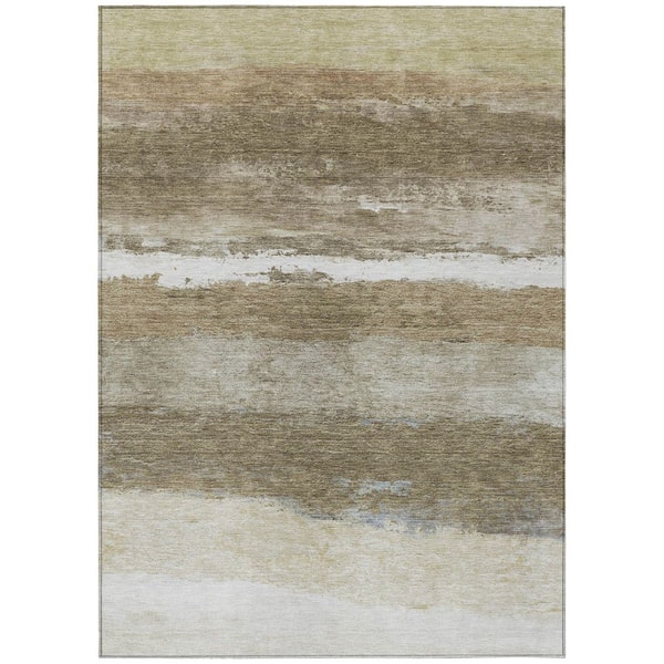 Addison Rugs Chantille Machine Washable Indoor/Outdoor Abstract ACN2169 Khaki 5 ft. x 7 ft. 6 in. Area Rug