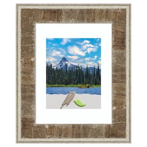 Farmhouse Brown Narrow Wood Picture Frame Opening Size 11 x 14 in. (Matted To 8 x 10 in.)