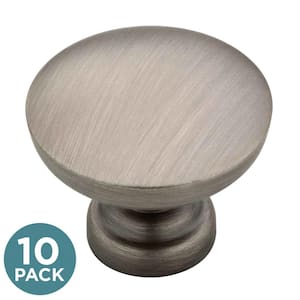 Liberty Essentials 1-3/16 in. (30 mm) Heirloom Silver Round Cabinet Knob (10-Pack)