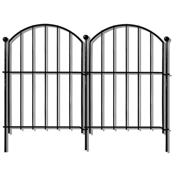 ATENGNES 17 in. Decorative Landscape Garden Fence Border Rustproof Metal Wire Animal Barrier Fence (10 Panels)