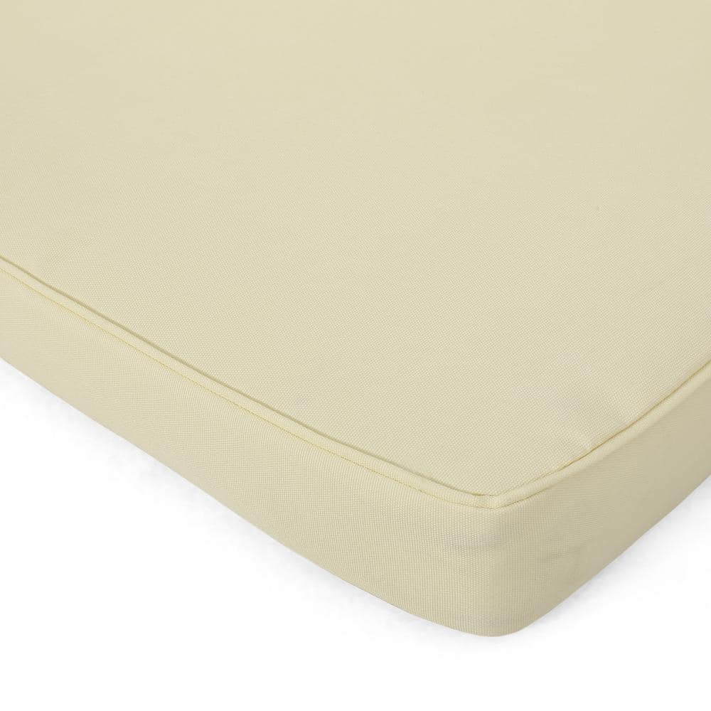 Cream Water-Resistant Fabric Outdoor Loveseat Cushions