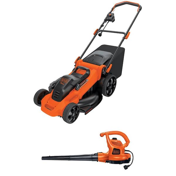 20 in. 13 AMP Corded Electric Walk Behind Push Lawn Mower with 12 AMP Corded 3-In-1 Handheld Leaf Blower,Vac and Mulcher