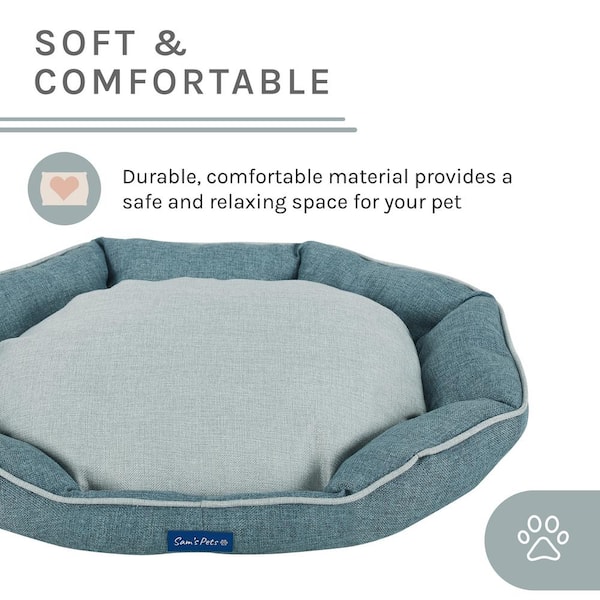 Sam's Pets Arthur Large Teal Hexagon Dog Bed SP-DB1223TL - The Home Depot