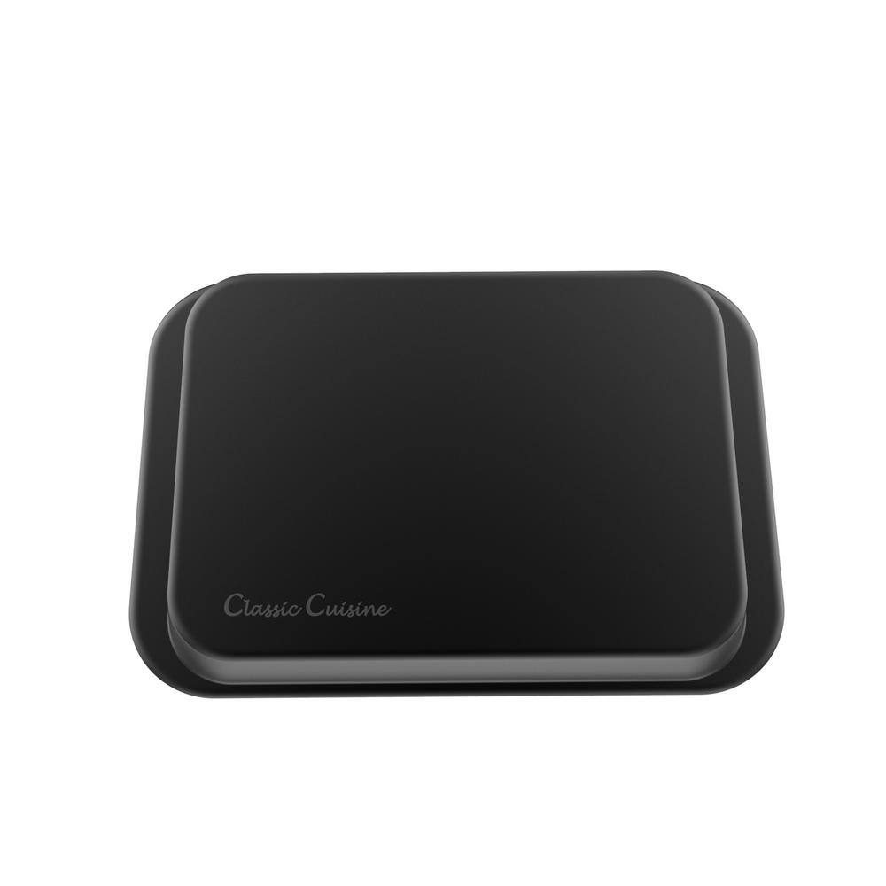 Gray Nonstick Carbon Steel Roasting Pan with Rack