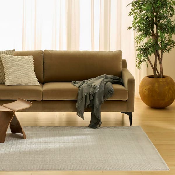 Nordic Ivory 6 ft. x 9 ft. Geometric Contemporary Area Rug