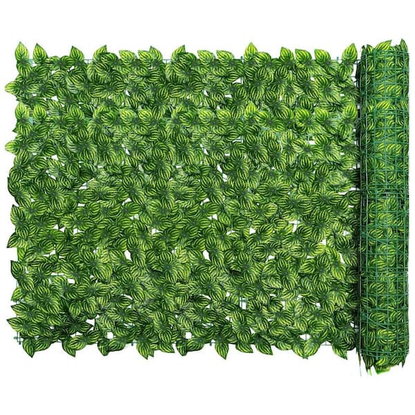 120 x 40 in. Artificial Ivy Privacy Fence Screen, Color Printing Watermelon Leaves