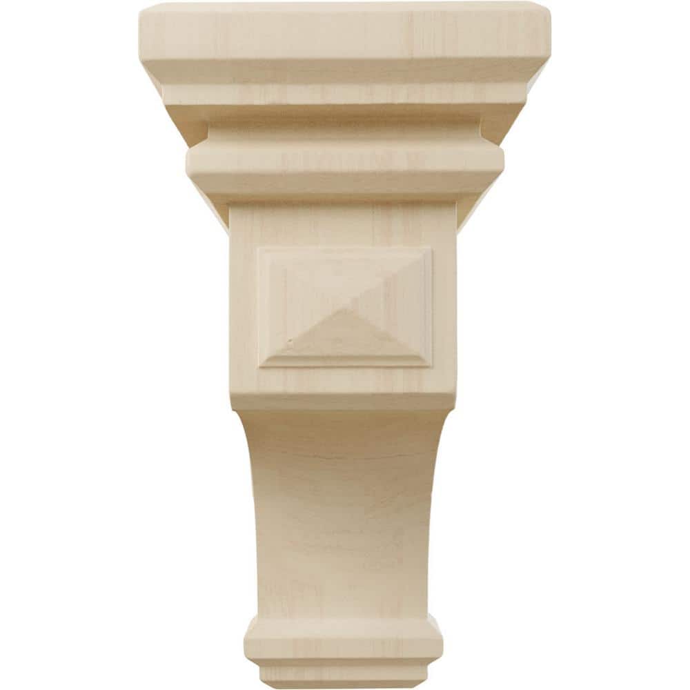 Medium Natural Rubberwood Decorative Corbel 5" x 5.75" x 10"