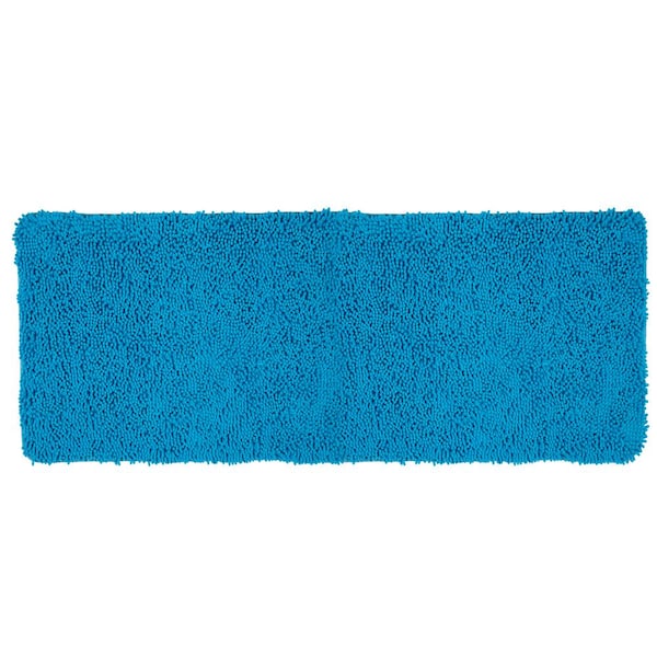 Lavish Home Shag Blue 24 in. x 60 in. Memory Foam Bath Mat