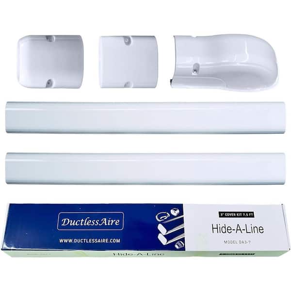 DuctlessAire 3 in. x 7.5 ft. Cover Kit for Air Conditioner and Heat Pump Line Sets - Ductless Mini Split or Central