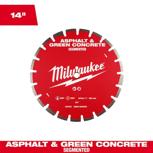 14 in. 24-Tooth Asphalt and Green Concrete Segmented Diamond Blade