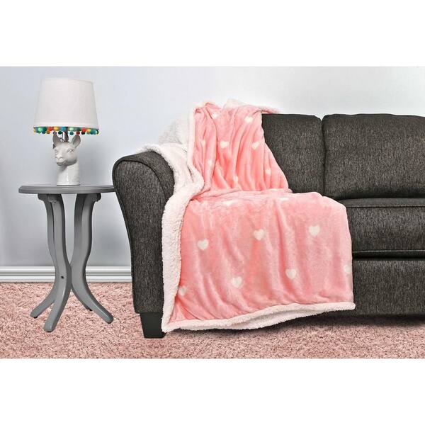 LALA + BASH Kelly Bubble Gum Pink Throw Blanket