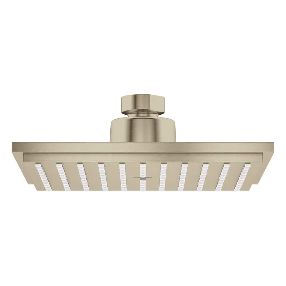 GROHE Euphoria Cube Plus 1Spray 1.75 GPM 6 in. Wall Mount Fixed Shower Head in Brushed Nickel