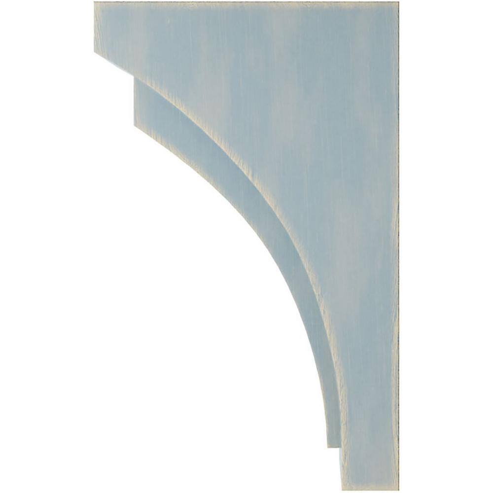 Driftwood Blue Rubberwood Vintage Decor Corbel, 6-Inch