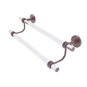 Clearview 24 in. Wall Mounted Double Towel Bar in Antique Copper