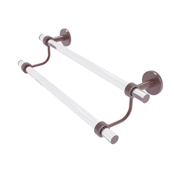Allied Brass Clearview 30 in. Double Towel Bar in Antique Copper
