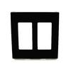 Leviton 2-Gang Black Decora/Rocker Polycarbonate Standard Screwless Wall Plate (1-Pack) 80309-SE 80309-SE