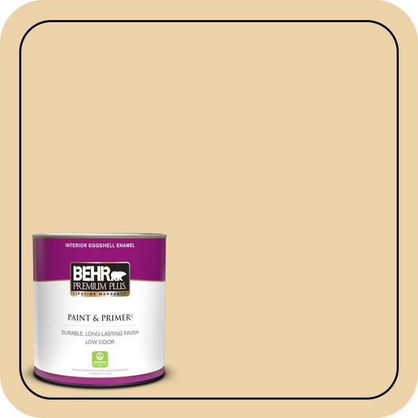 BEHR PREMIUM PLUS 1 qt. #350F-4 Quiet Veranda Eggshell Enamel Low Odor Interior Paint & Primer