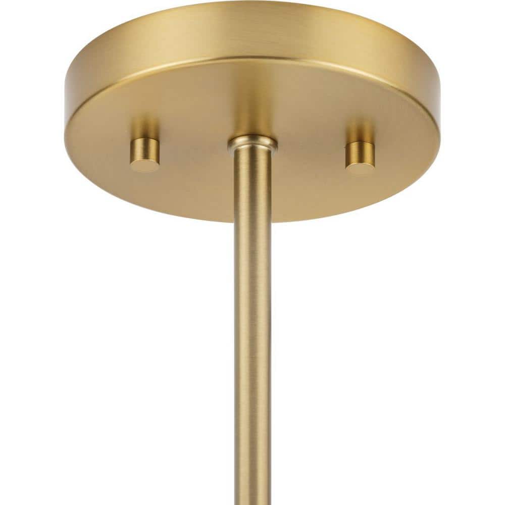 22" Brushed Bronze Semi-Flush Mount Light with Clear Glass Globe Shades