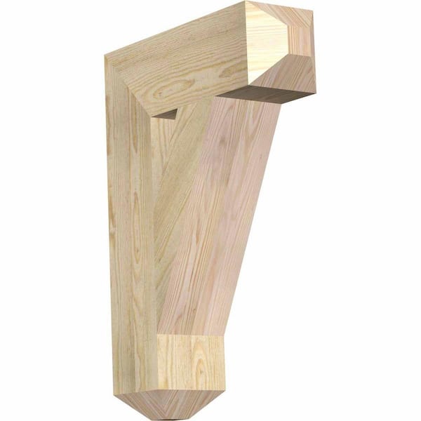 Ekena Millwork 6 in. x 28 in. x 20 in. Douglas Fir Traditional Craftsman Rough Sawn Bracket