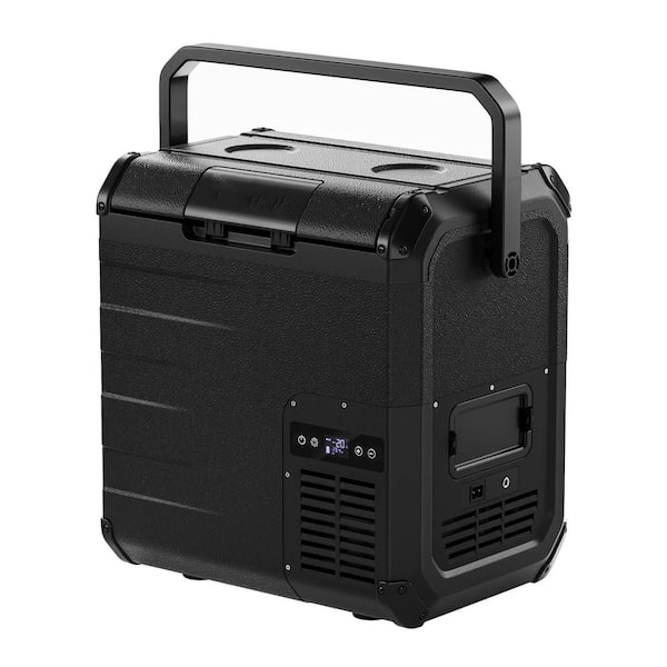 Justincity 19 qt. Portable Electric Cooler 110~240V AC 12V Fridge for Camping (Battery Not Included) Black