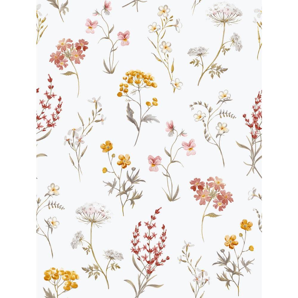 Spring Blossom Collection Botanical Floral Mix Yellow Matte Finish Non-Past