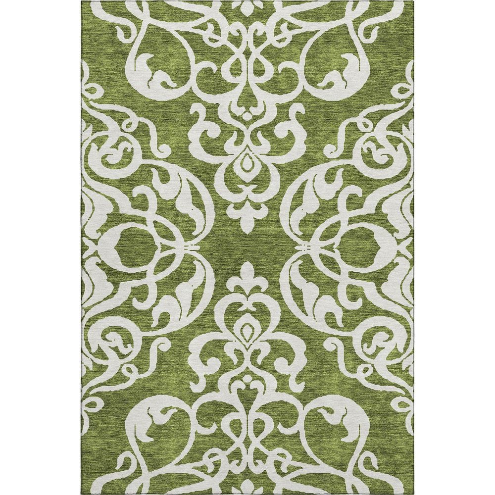 Mayfield Premium Machine Washable Abstract AMF973 Green 2 ft. 6 in. x 3 ft. 10 in. Area Rug price history on PriceWatchPro