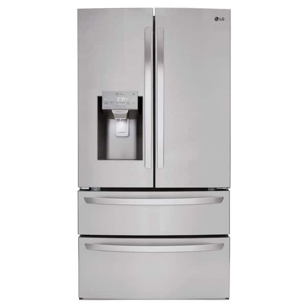 LG 28 cu. ft. 4-Door French Door Smart Refrigerator with Ice and Water Dispenser in PrintProof Stainless Steel