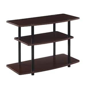 Designs2G0 31.5 in. Espresso / Black TV Stand Fits up to 32 in. TV with 3-Tiers