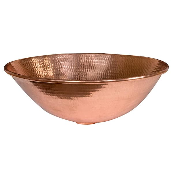 Premier Copper Products Oval Wired Rim Hammered Copper Vessel Sink in Polished Copper Premier Copper Products Oval Wired Rim Hammered Copper Vessel Sink in Polished Copper