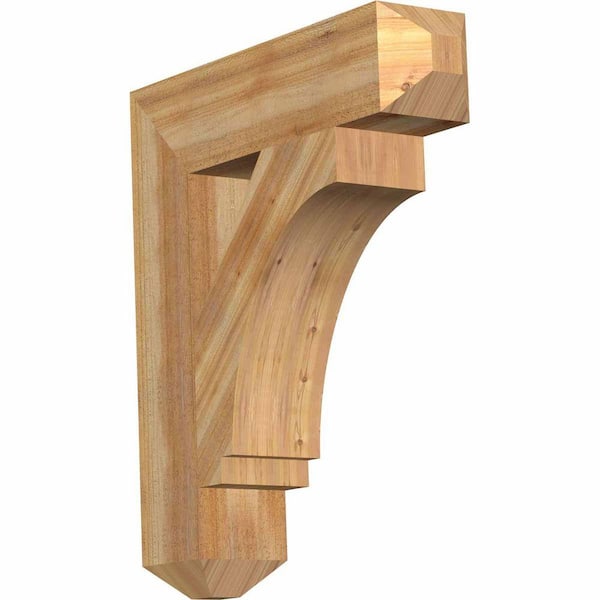 Ekena Millwork 6 in. x 30 in. x 26 in. Western Red Cedar Imperial Craftsman Rough Sawn Bracket