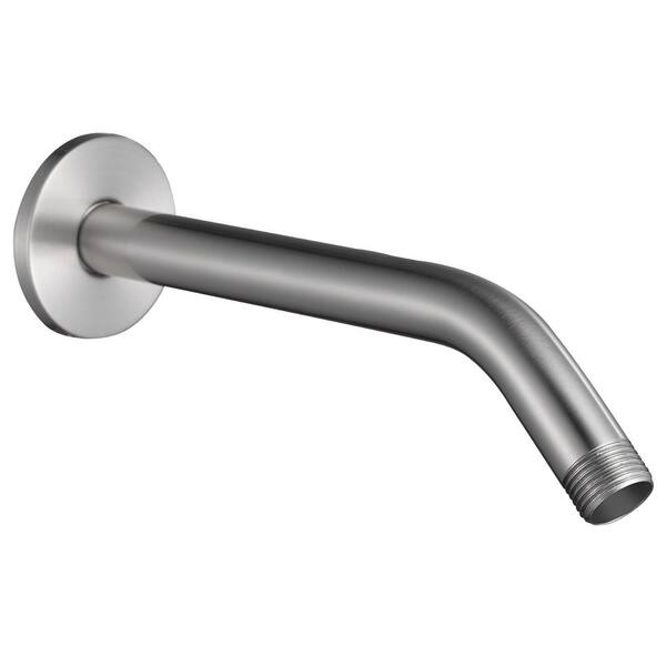 Heemli 10 in. Shower Arm and Flange in Brushed Nickel